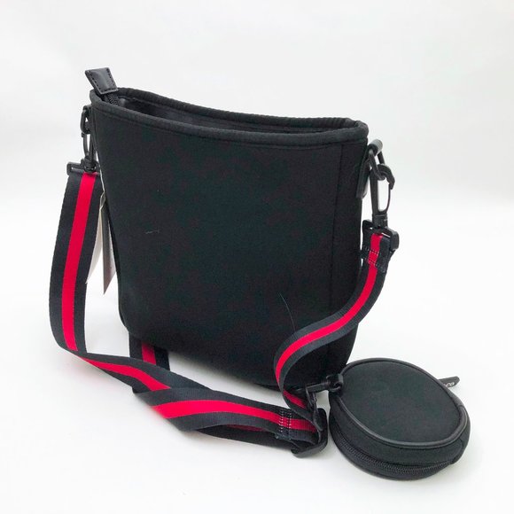 NWT Jen & Co. DRU Red & Black PLaid Bag in a Bag Neoprene Crossbody - Picture 3 of 7